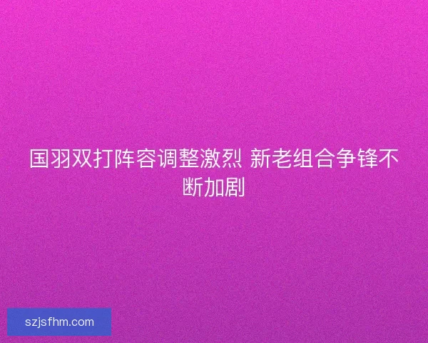 国羽双打阵容调整激烈 新老组合争锋不断加剧